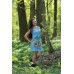 Embroidered dress "Poppies Mini" grey